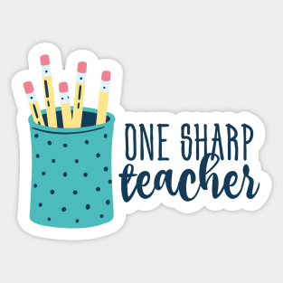 One Sharp Teacher Pencil Cup Sticker